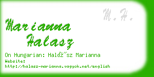 marianna halasz business card